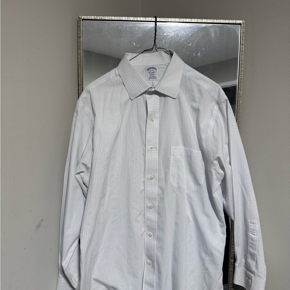 Brooks Brothers Blur & White Dress Shirt